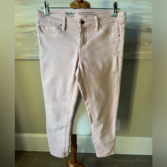 Mossimo Denim blush pink mid rise crop jegging - Picture 6 of 11